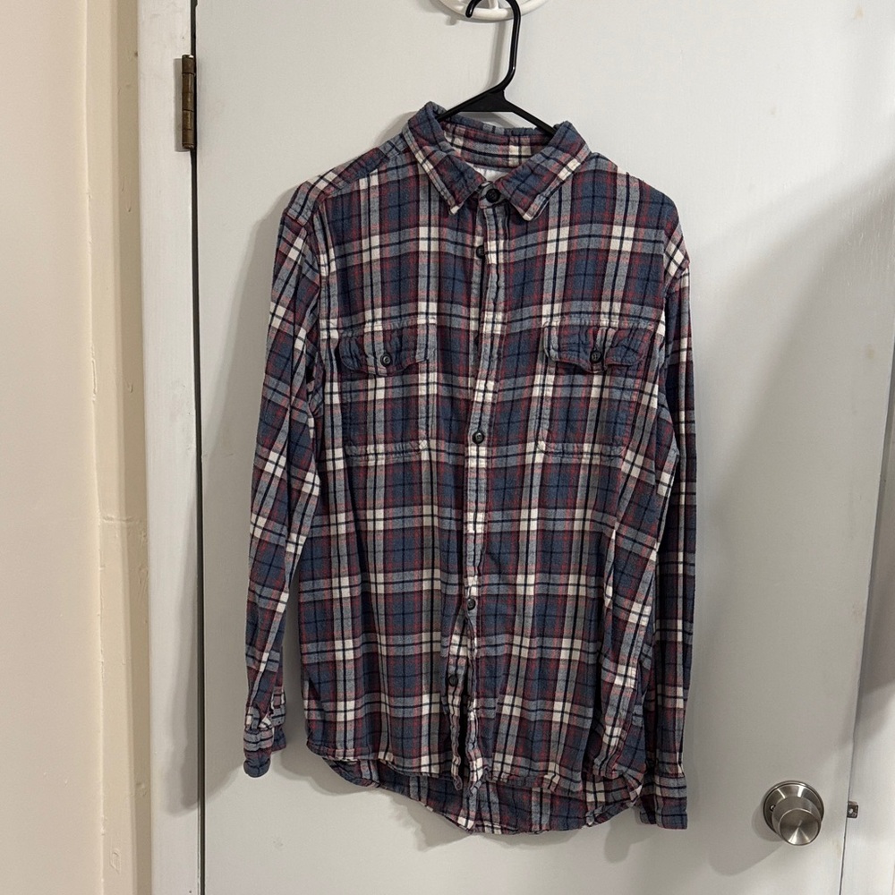 * Sonoma Men's Multicolor Plaid Button-Down Shirt Flannel